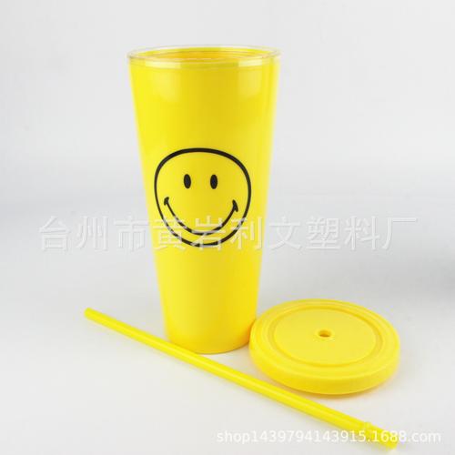 厂家直销22oz双层吸管杯——Happy狂欢杯，畅享果汁新潮流